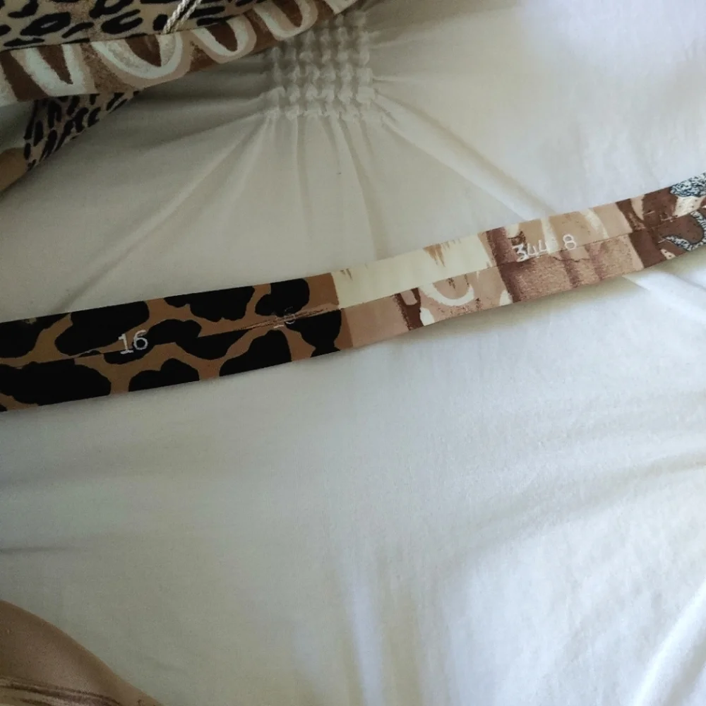 D'allaird's vintage 80s brown animal print belted midi dress. Size 16 - Picture 16 of 17
